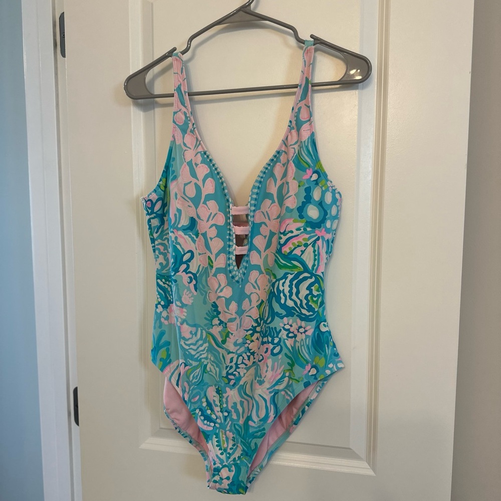 🦄 Lilly Pulitzer Jaspen Aqua La Vista swimsuit
